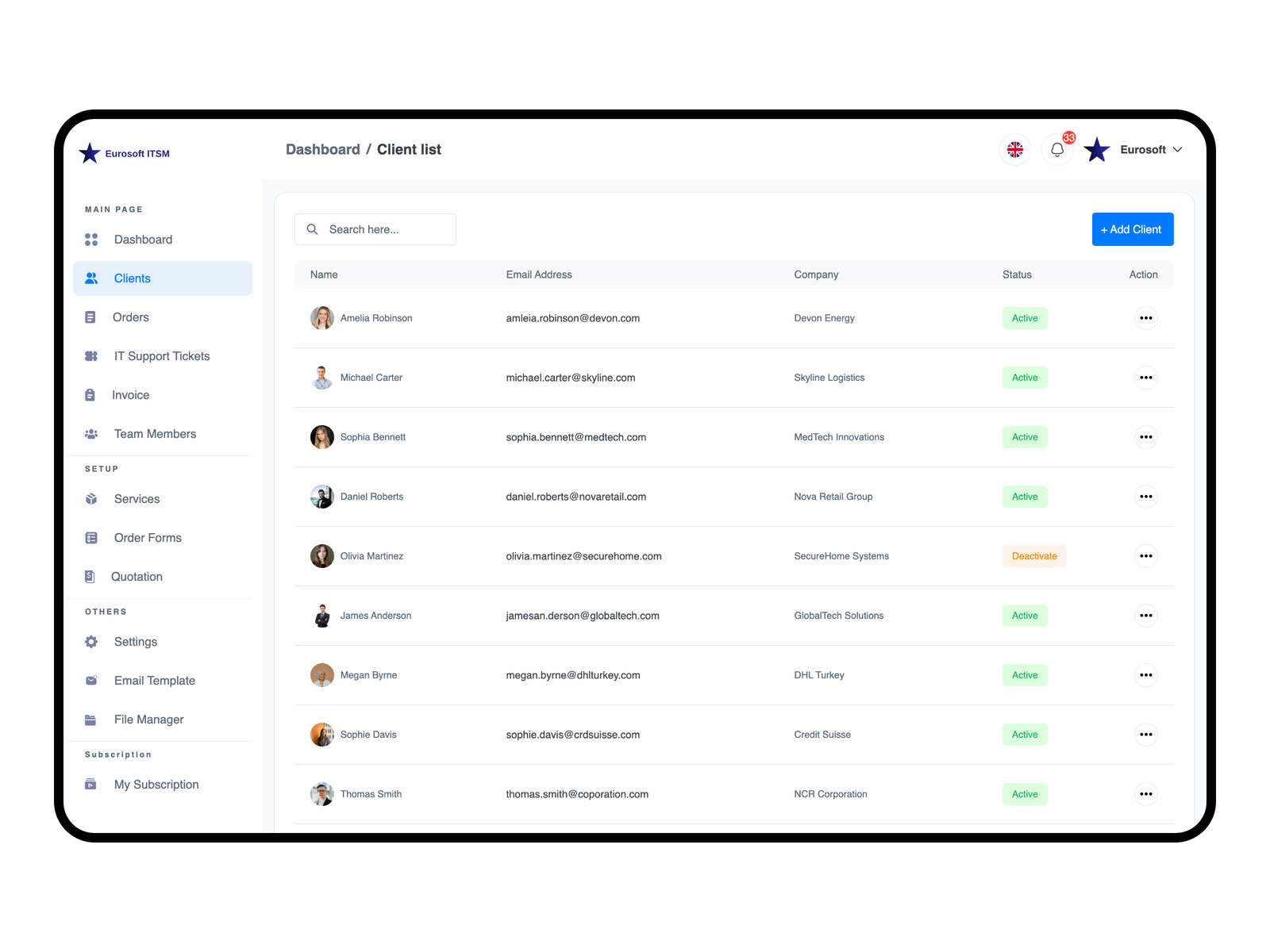 Create ITSM Accounts